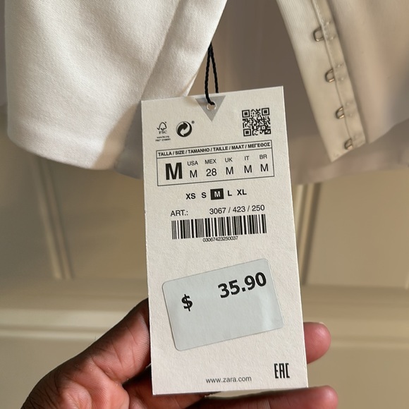 Zara Tops Zara White Corset Crop Top Poshmark